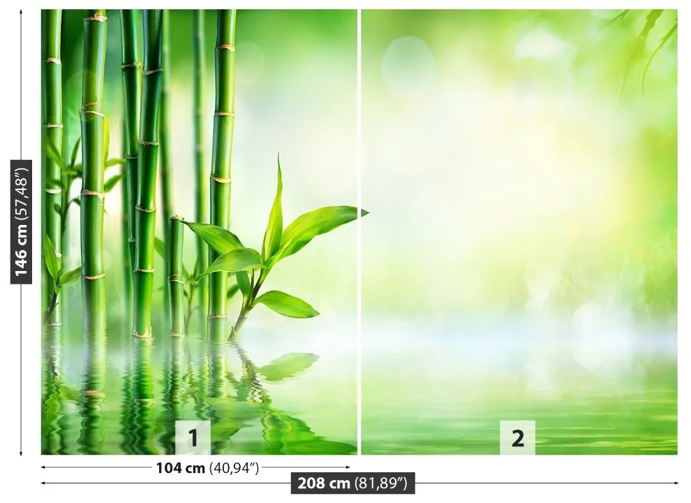 Fototapeta Vliesová Bambusová voda 104x70 cm