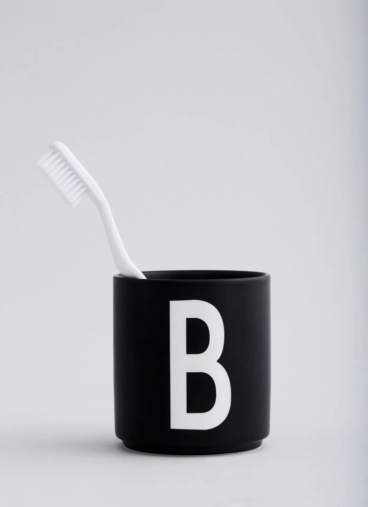 DESIGN LETTERS Porcelánový hrnček/dózička Letters Black 300 ml W