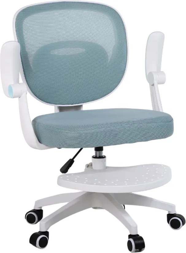 Detská otočná stolička Neoseat JUNI 008 s podnožou — látka, modrá