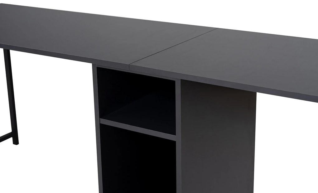 Kancelářská sestava pro 2 osoby TWIN antracitová