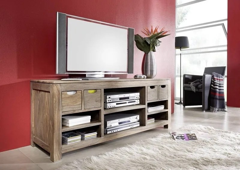 Bighome - GREY WOOD TV stolík 148x62 cm, palisander