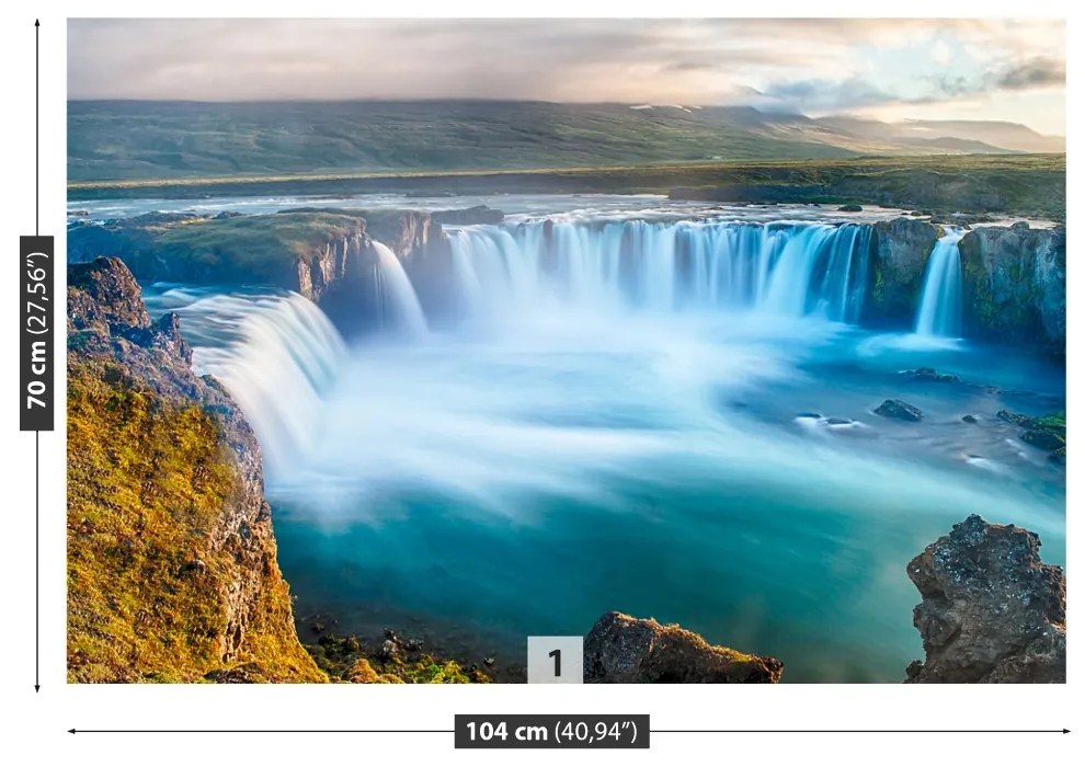 Fototapeta Vliesová Islandský vodopád 312x219 cm