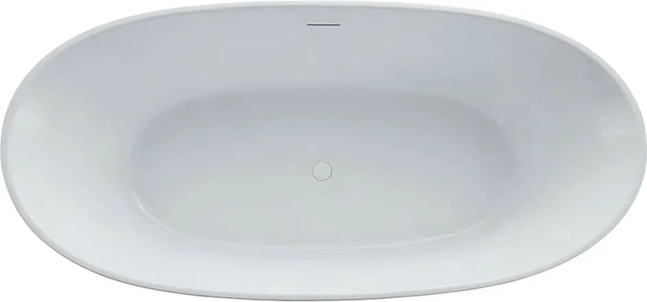 Voľne stojaca akrylátová vaňa REA Roma 170x75, biely, sifón Click-Clack - biely