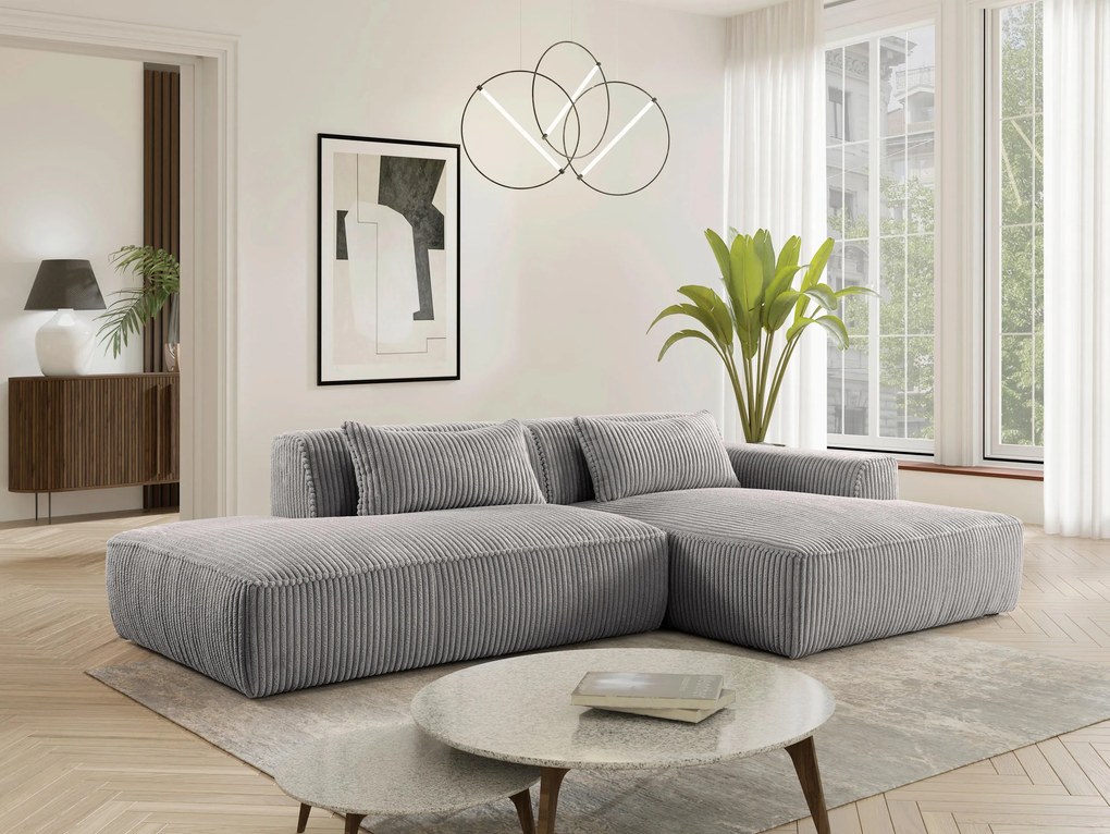XXXLutz ROHOVÁ SEDAČKA, plast, textil, kompozitné drevo, sivá MID.YOU - Sedačky - 000694009617