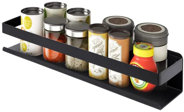 Nástenná polica MEGARA čierna