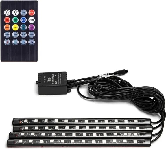 Aigostar - RGB stmievateľné LED pásy do auta LED/4,5W/5V + DO