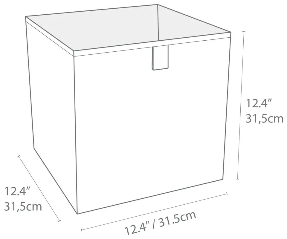 Sivý úložný box Bigso Box of Sweden Cube