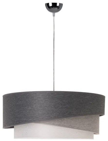 Duolla - Luster na lanku KOBO 1xE27/15W/230V pr. 45 cm antracit/šedá/biela