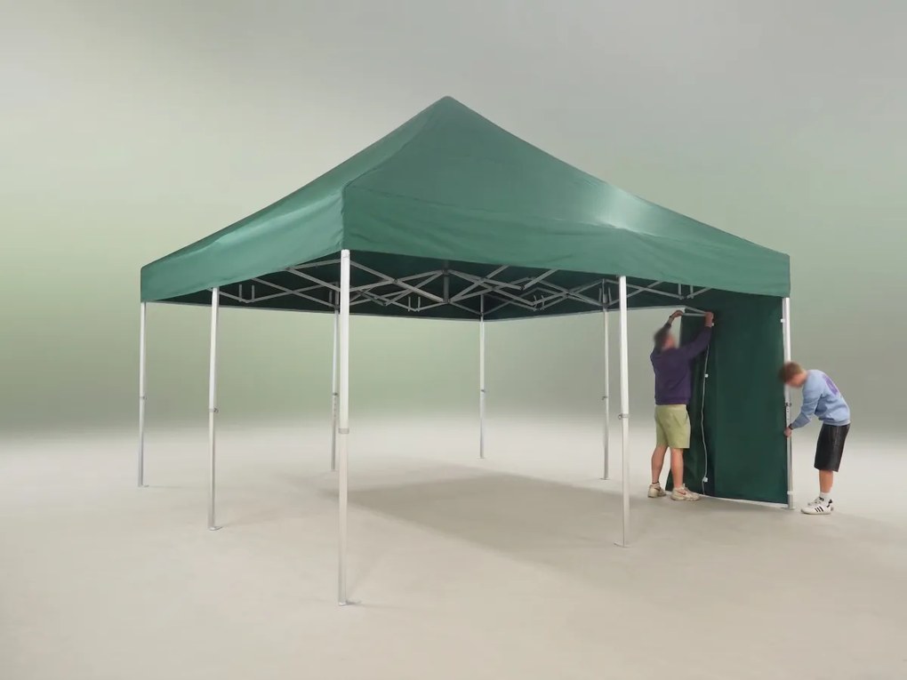 Rozkladací stan 5x5m - hliníkový hexagon profi, Červená