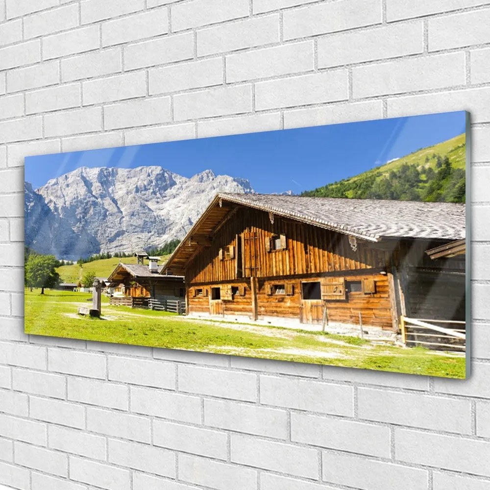 Obraz na akrylátovom skle Dom hora krajina 125x50 cm
