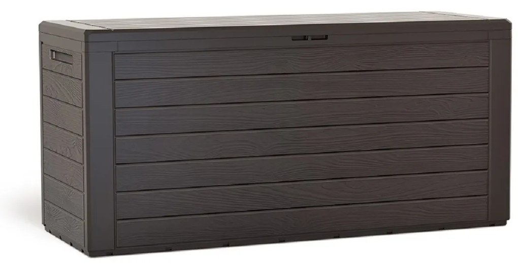 PROSPERPLAST Záhradný box Woodebox umbra 116 cm - 280L