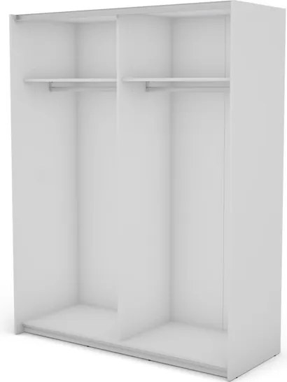 Šatníková skriňa Carlos 150/61 2D, biela, 150 cm