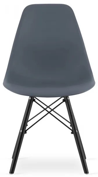 Set dvoch jedálenských stoličiek OSAKA tmavosivé (čierne nohy) (2ks)