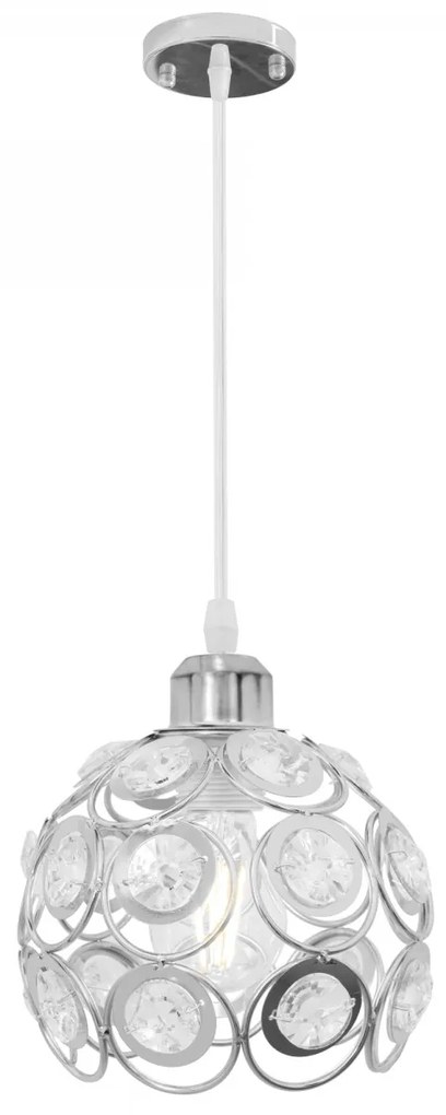 Stropné svietidlo TooLight Loft Crystal I strieborné