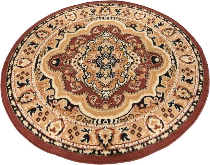 Okrúhly hnedý koberec E951A Atlas PP – odolný a štýlový Rozmer: 80x80 cm