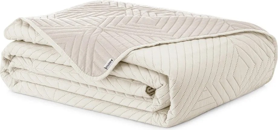Krémovobiely prešívaný pléd z mikrovlákna 240x260 cm Softa – Restilo