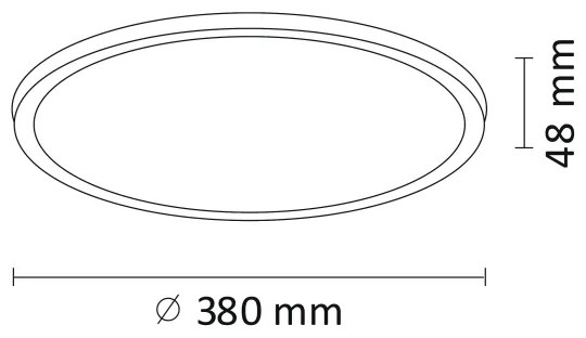 LED Stropné svietidlo WOODY LED/24W/230V pr. 38 cm