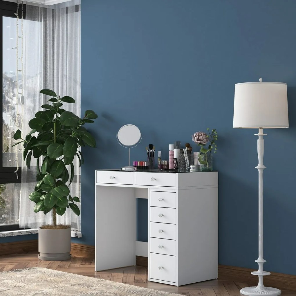 Kozmetický stolík Aurora White