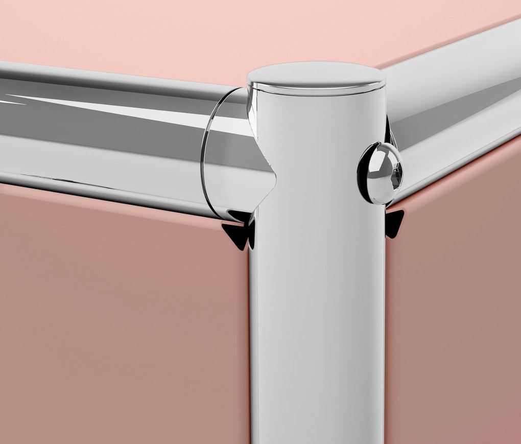 Kovový odkladací stolík »CN3« s 1 výklopným priečinkom, staroružový