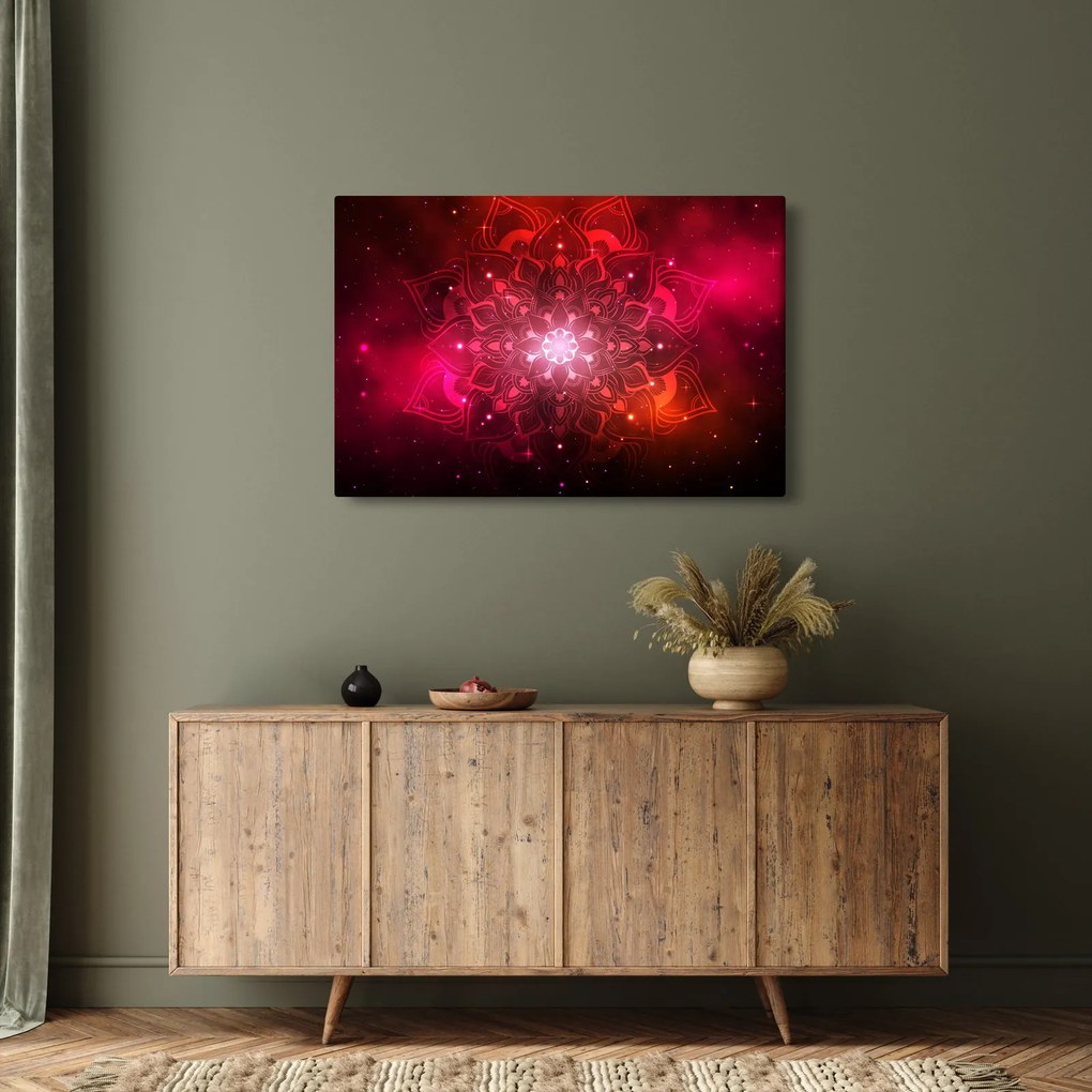 Obraz červené abstrakcie (90x60 cm)