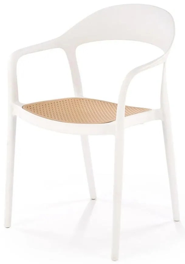 Stolička K530 biela/prírodné