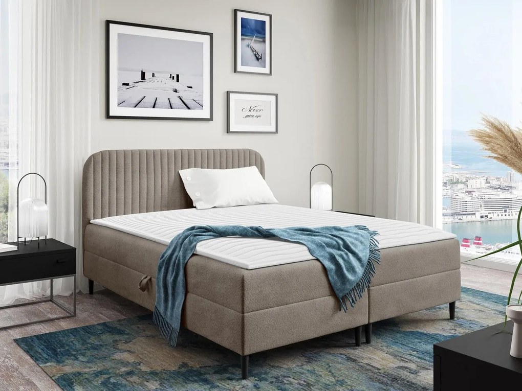 Kontinentálna posteľ Centina 1, Rozmer postele: 160x200, Dostupné poťahy: Coral 35