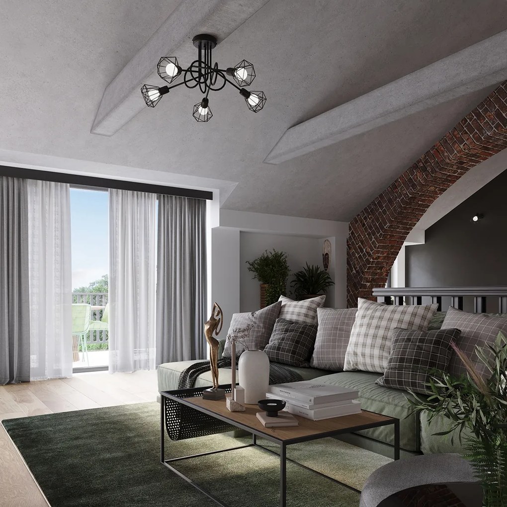 Bodové svietidlo Artemis, 2x čierne drôtené tienidlo, (môžnosť polohovania)