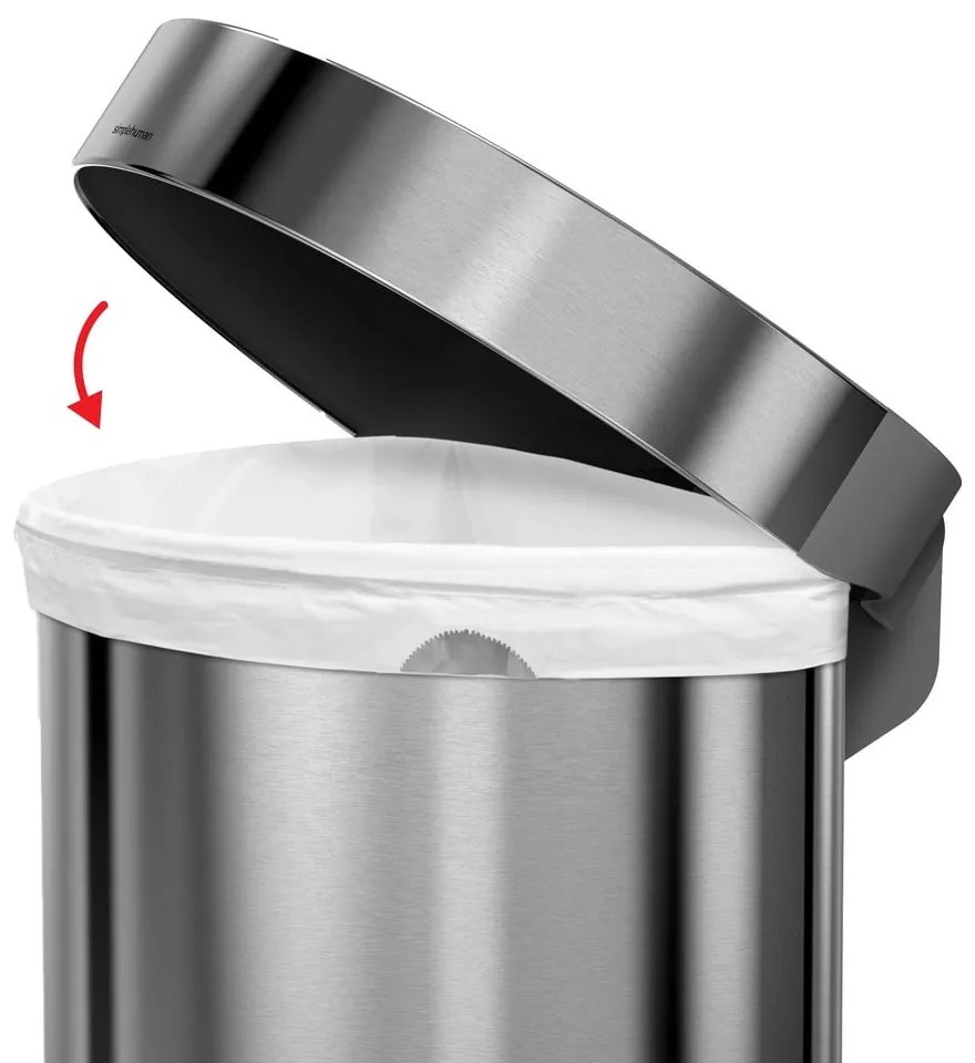 Pedálový odpadkový kôš z nerezovej ocele 45 l - simplehuman