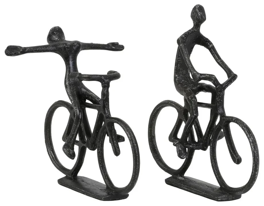 Kovové sošky v súprave 2 ks 22 cm Cyclists – Light & Living