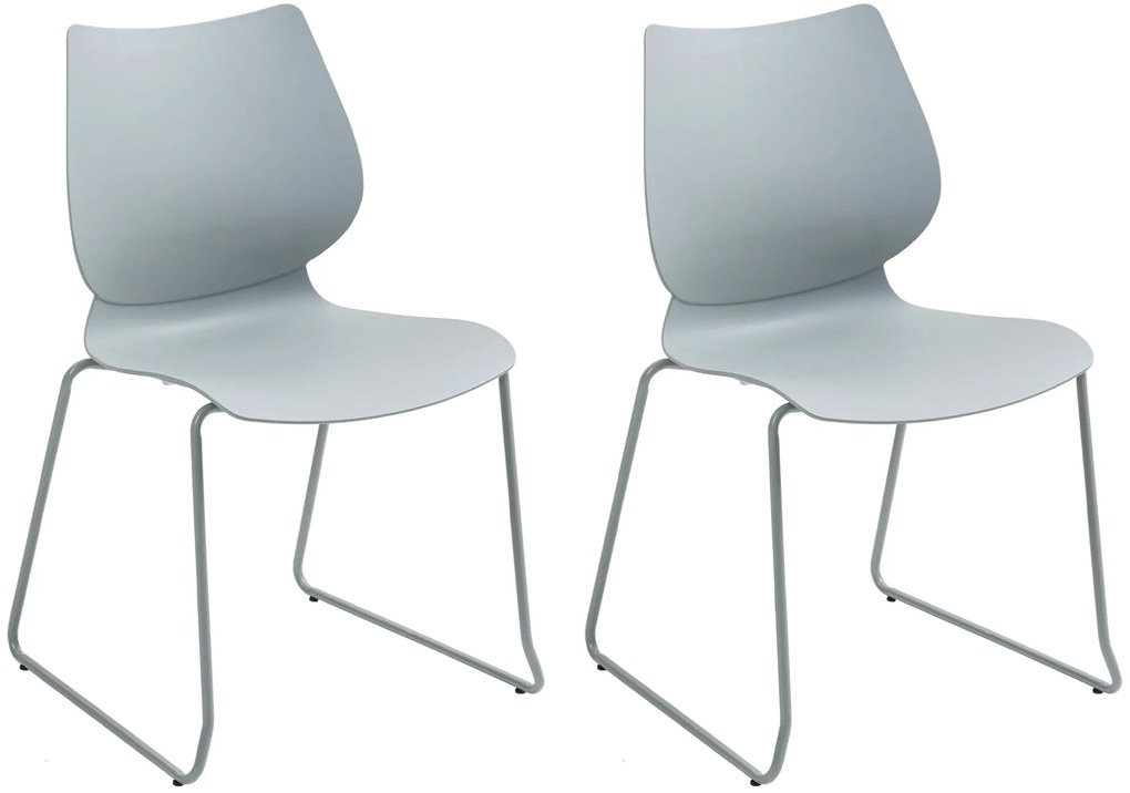 Sada 2 ks stoličiek Houma - sivá