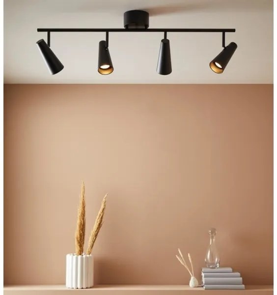 Markslöjd 108202 - Bodové svietidlo CREST 4xGU10/7W/230V čierna