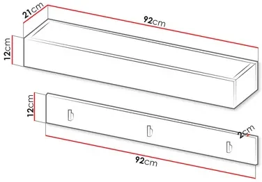 Set 2 nástenných vešiakov Semplo SM 06 (alpská biela) . Vlastná spoľahlivá doprava až k Vám domov. 1104498