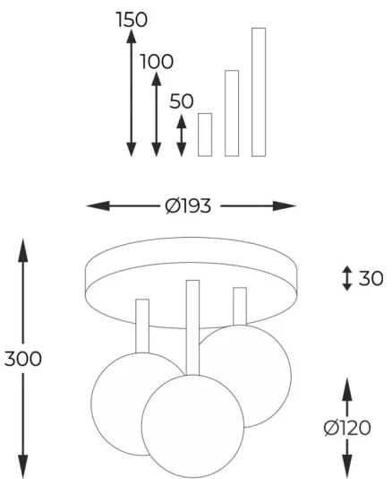 Zuma Line 5644 - Prisadený luster ALI 3xG9/40W/230V