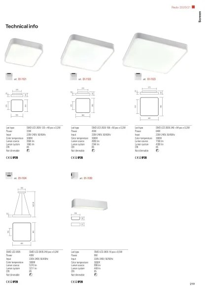 Redo 01-1124 - LED Luster na lanku SCREEN LED/48W/230V 3000K