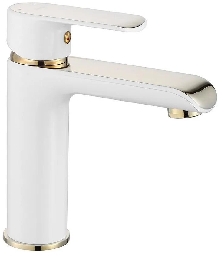 Umývadlová batéria Rea Bloom biela-zlatá