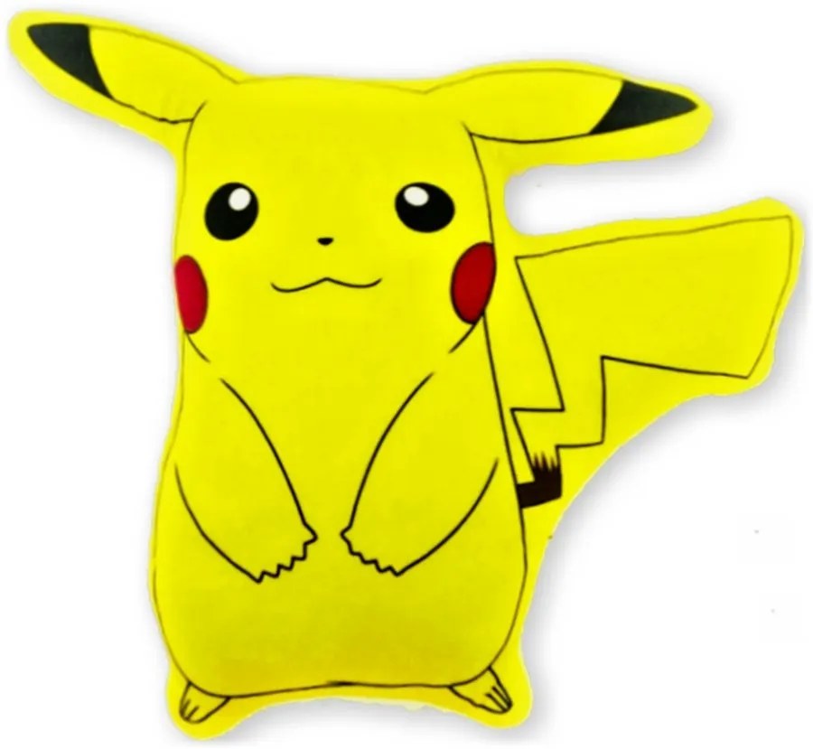 Tvarovaný vankúšik Pokémon Pikachu - 28 x 30 cm