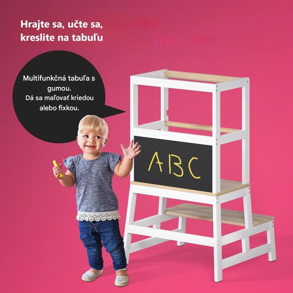 InternetovaZahrada Detská učiaca veža Barn 93x51x50 cm - prírodná
