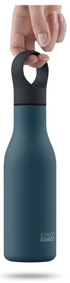 Tmavomodrá cestovná antikoro fľaša 500 ml Loop – Joseph Joseph