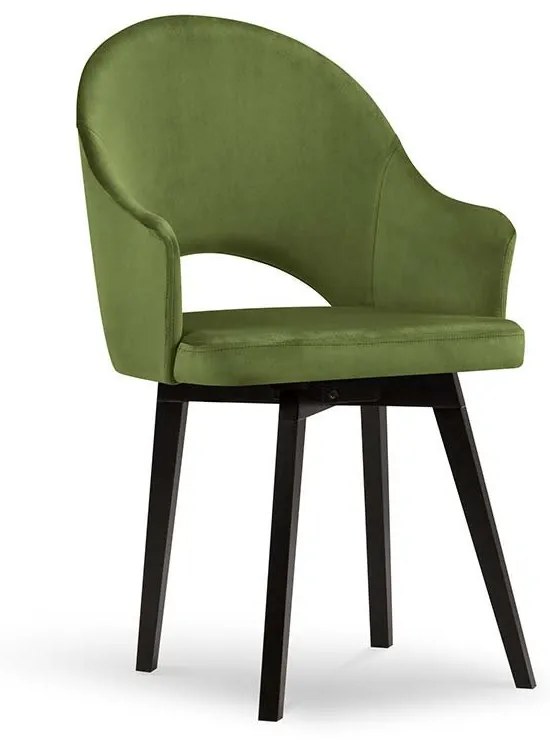 Zelená Zamatová stolička Gabro MICADONI HOME