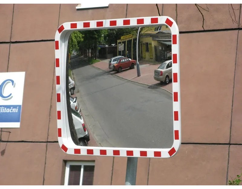 Dopravné zrkadlo obdĺžnikové, vonkajšie, 600 x 800 mm