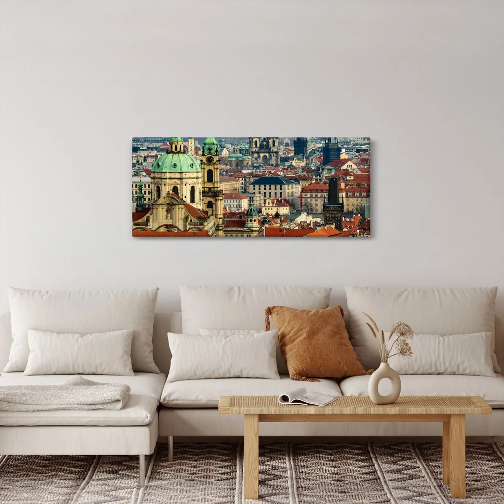 Obraz - Panorama Prahy (120x50 cm)