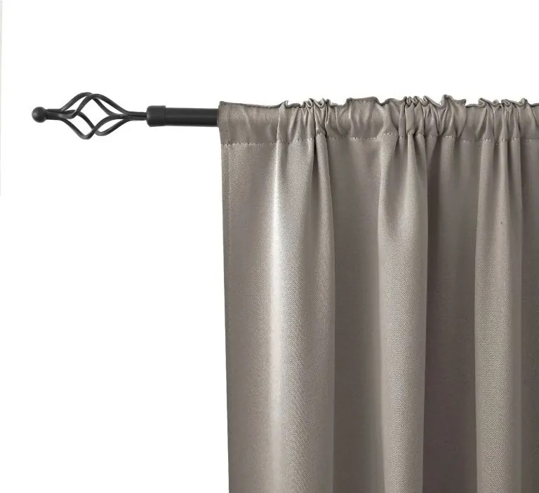 Záves OXFORD 140x270 cm, sivo-hnedý Zavesenie: Riasiaca páska
