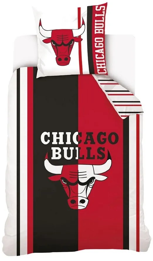 Basketbalové obliečky NBA Chicago Bulls, 140 x 200 cm, 70 x 90 cm
