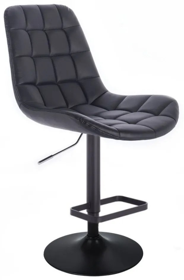 LuxuryForm DESIGN Barová stolička PARIS na čiernom tanieri - čierna