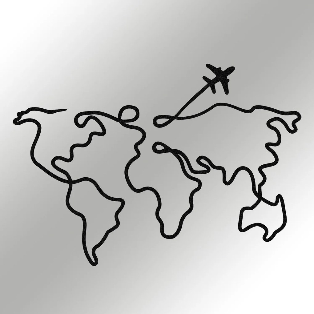 Nástenná kovová dekorácia Mozzafiato čierna