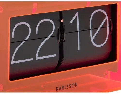 Karlsson 5976OR dizajnové nástenné/pracovné hodinyoranžové, 21 cm