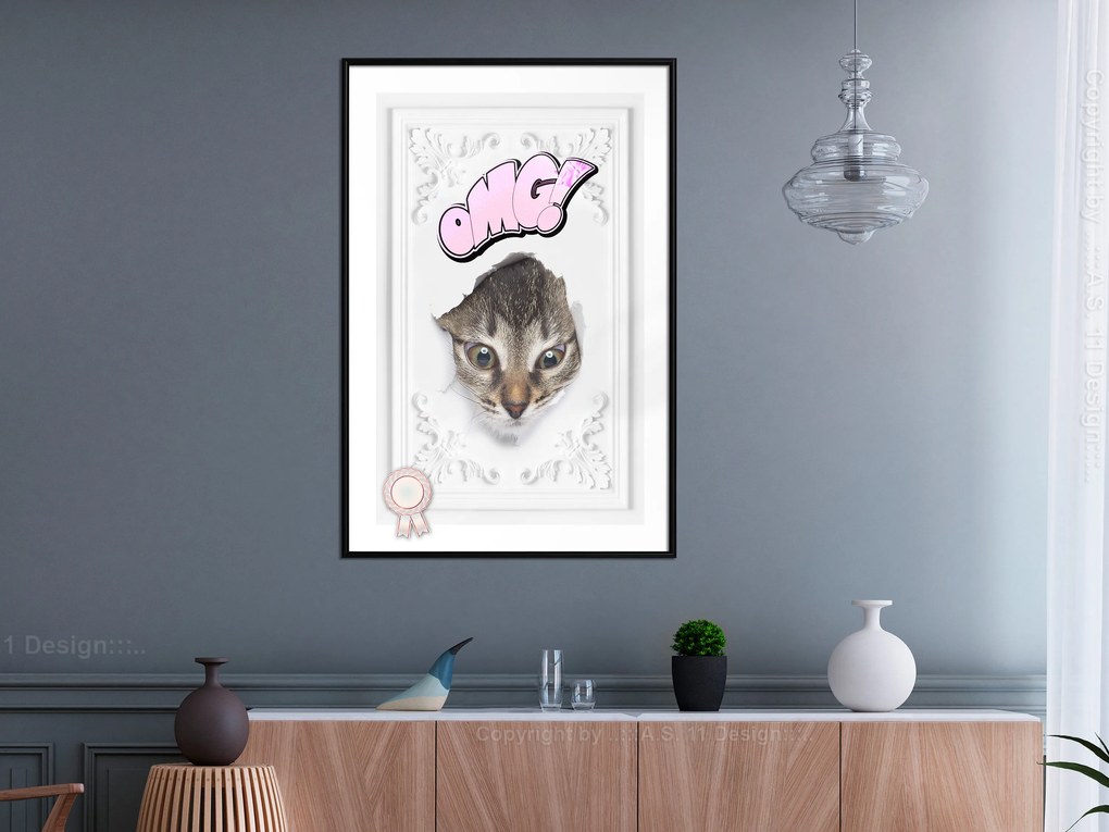 Artgeist Plagát - OMG! [Poster] Veľkosť: 20x30, Verzia: Čierny rám