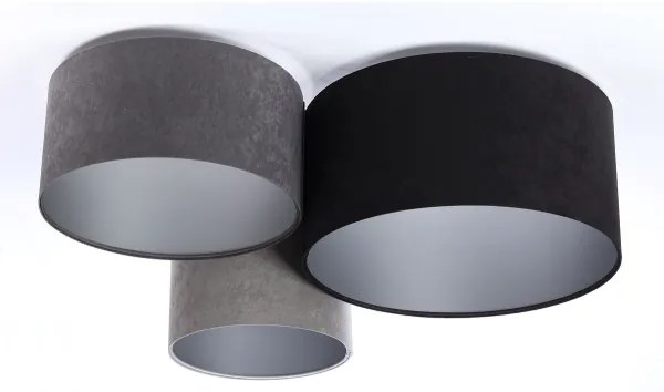 Stropné svietidlo SPACE 3xE27/60W/230V šedá/čierna/strieborná