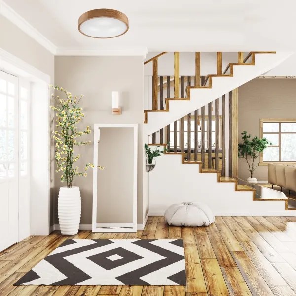 Stropné svietidlo OAK 3xE27/60W/230V dub, pr. 47,5 cm