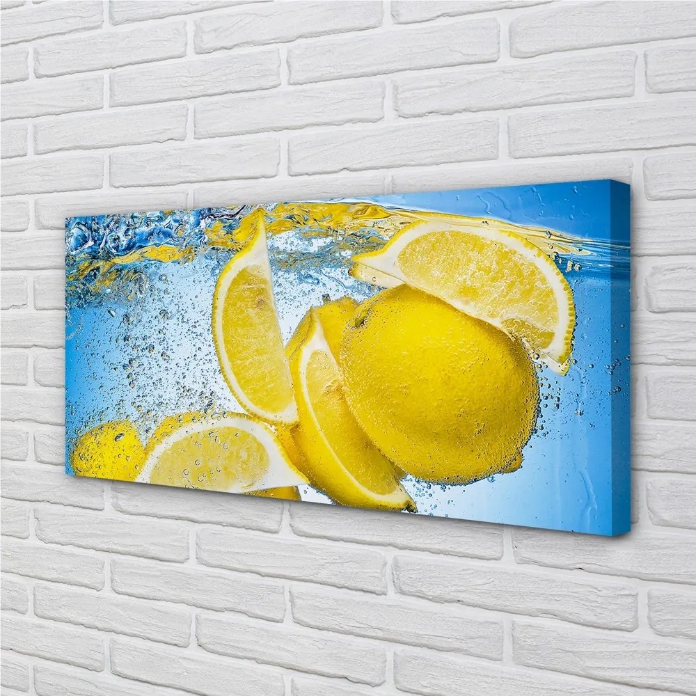 Obraz canvas Lemon vo vode 140x70 cm